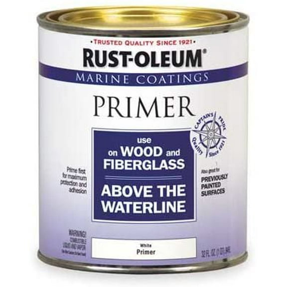Rust-Oleum Wood and Fiberglass Coatings Primer Flat - 4 Pack, 1 Qt, White