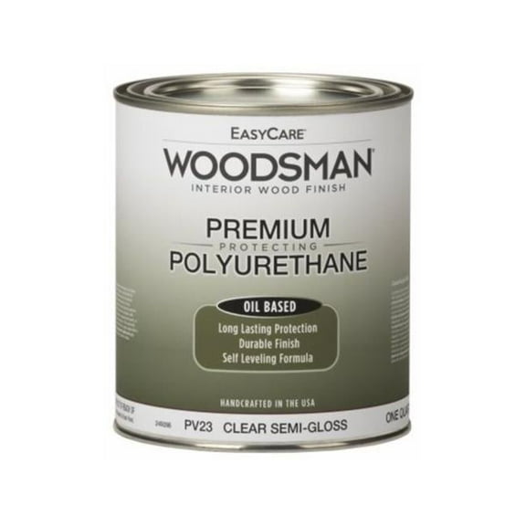 1 qt. Woodsman Fast Dry Varnish Polyurethane Interior Wood Finish Oil Base Semi-Gloss, Clear