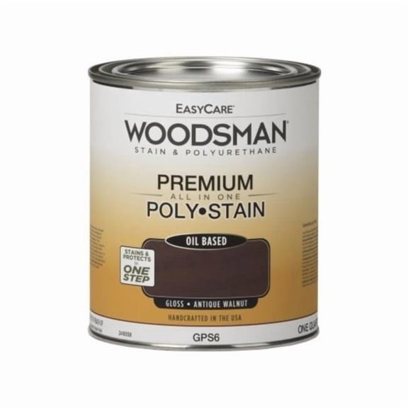 1 qt. Woodsman Stain & Polyurethane In One Oil-Base Gloss Stain, Antique Walnut