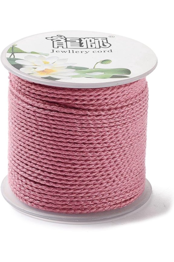 1 roll 1 Roll 21.87 Yards(20m) 2mm Polyester Cord Bead Thread 20M Polyester Cord Stringing Materials for DIY Bracelets Necklace Beading Jewelry Making and Crafts