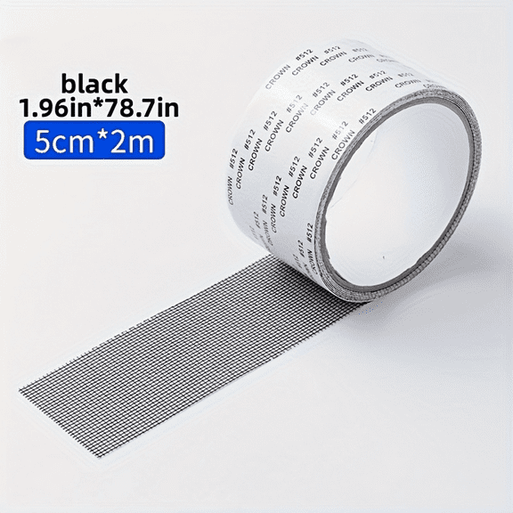 1 roll 2M Strong Self-Adhesive Window Screen Repair Tape - Cover Holes and Tears, Keep Insects Out  Window Screen Mosquito Net