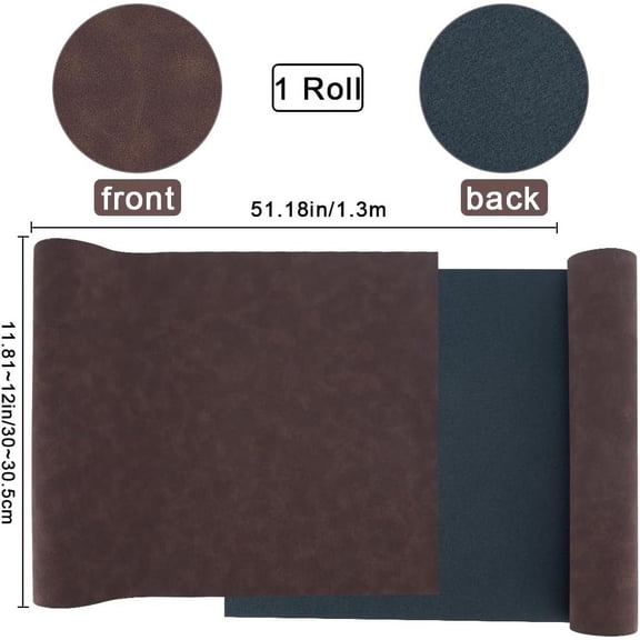 1 roll 51 x 11.8in Book Cloth Fabric Suede Leather Fabric Surface Non-Woven Base Dark Brown for Books Binding Covering Protector A4-A8 Bookcover Album Scrapbooking
