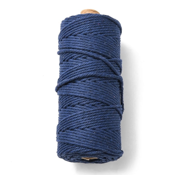 1 roll Cotton String Threads for Crafts Knitting Making Dark Slate Blue 3mm 109.36 Yards(100m)/Roll