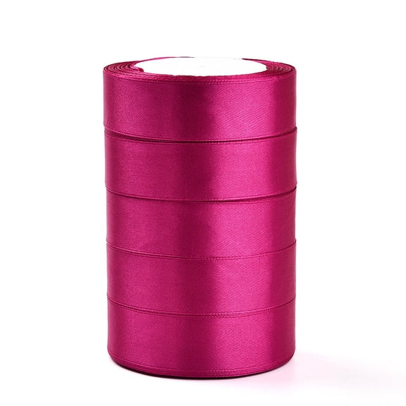 1 roll Garment Accessories 1 inch(25mm)Satin Ribbon Fuchsia 25yards/roll(22.86m/roll)