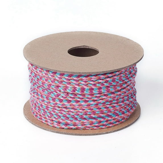 1 roll Macrame Cotton Cord Rope for Wall Hanging Crafts Gift 21.87 yards(20m)/roll Wrapping Colorful 2mm