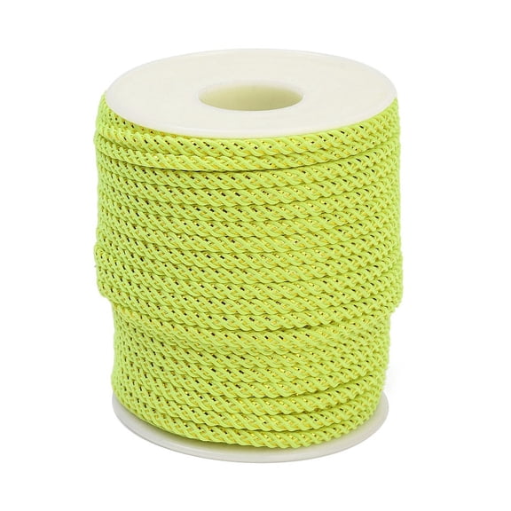 1 roll Nylon Threads Milan Cords/Twisted Cords Green Yellow 3mm 21.87 yards(20m)/roll
