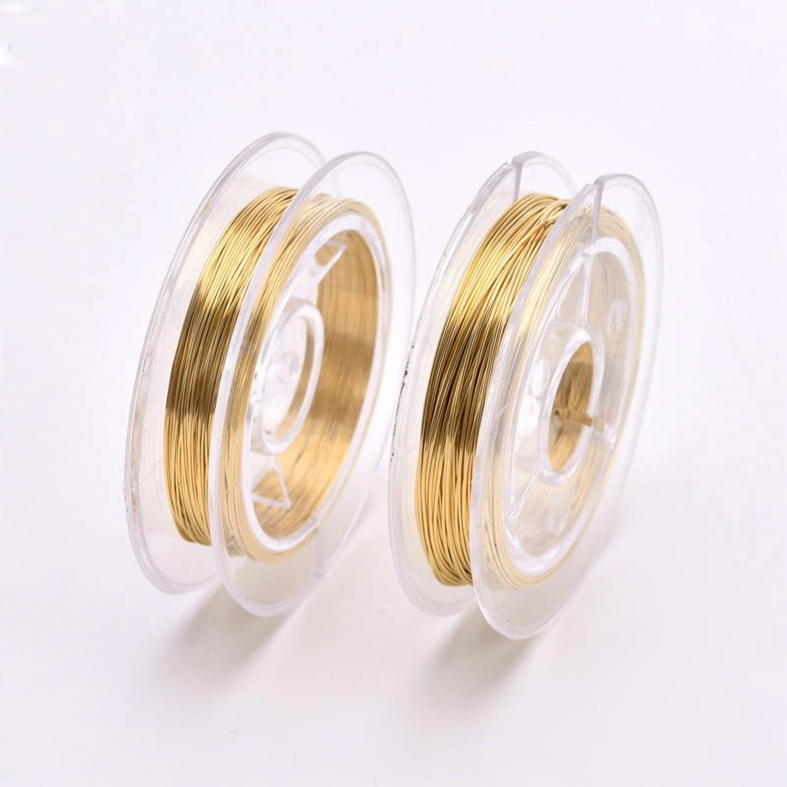1 roll Round Stainless Steel Wire for Jewelry Making Golden 28 Gauge 0.3mm 10m/roll
