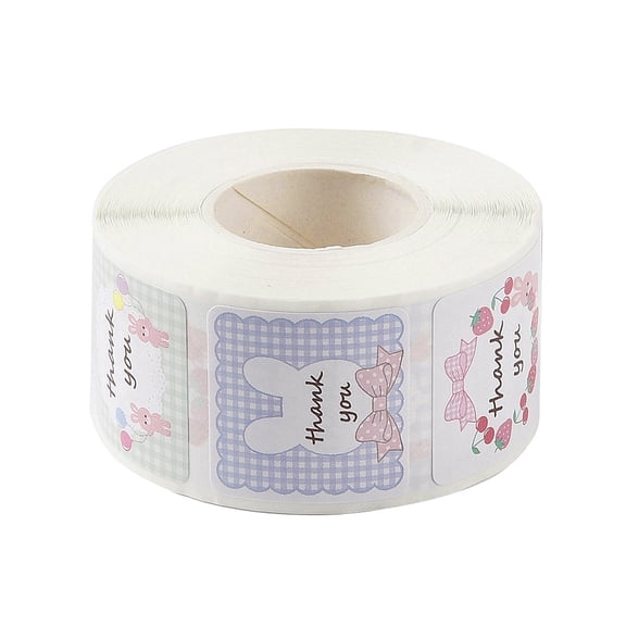 1 roll Sealing Label Picture Stickers with Word Thank You Letter 25mm 500pcs/roll