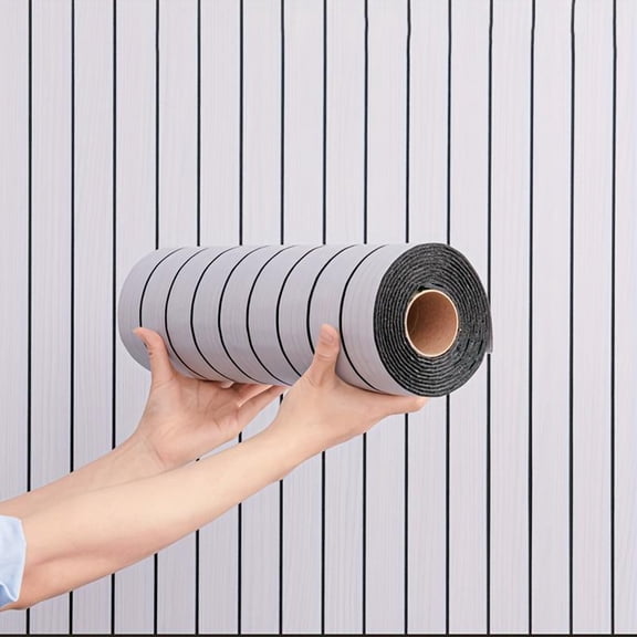 1 roll of decorative 3D wall panels, measuring 15.75x118.11 inches (12.92 square feet), wall decoration panels, Self Adhesive Waterproof Adhesive