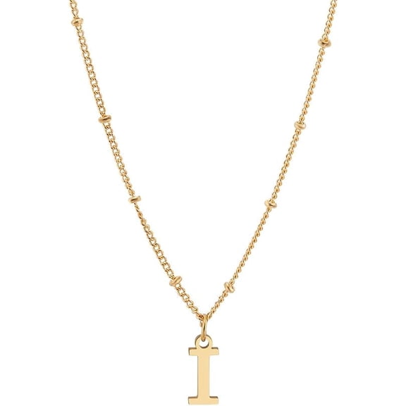 1 set 1 Pcs Stainless Steel Alphabet Pendant Necklace Women Initial letter Necklace Brass Chain Initial Charms Necklace for Valentines Birthday Christmas Dainty Gifts Personalized Jewelry