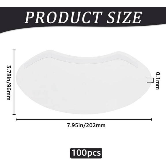 1 set 100Pcs Shower Face Eye Shields Visor Clear Plastic Eyebrow Eyelash Extensions Eye Surgery Cover Protector Microblading Permanent Makeup Supplies for Salon Eyelid Aftercare Hairspray