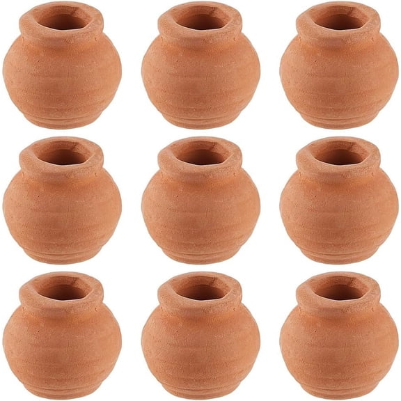 1 set 10pcs Mini Polymer Clay Flowerpot Peru 16.5x18.8x18.5mm Inner Diameter: 8.2mm