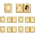 thumbnail image 1 of 1 set 12Pcs Rectangle Book Photo Frame Pendant Charms Gold Photo Locket Charms with Loop Metal Memory Photo Pendants for Jewelry Making Necklace Bracelet DIY Crafts, 1 of 5