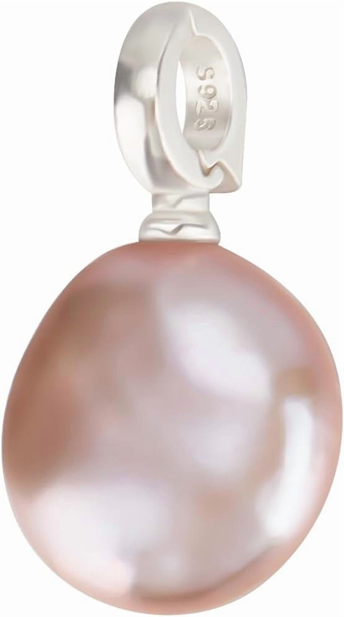 1 set 1pc Natural Baroque Keshi Pearl Pendants Flat Round Freshwater ...