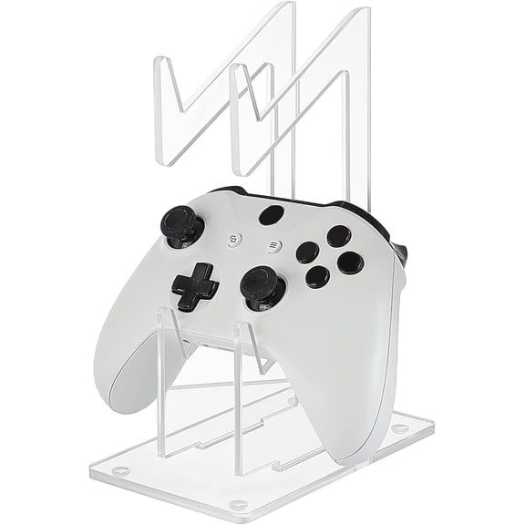 1 set 2-Tier Transparent Acrylic Game Controller Display Stand Holders Controllers Desktop Organizer Stands Clear 9~19.5x9~13.9x0.45~0.75cm 3pcs/set