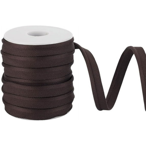 1 set 20 Yards Polyester Twisted Lip Cord Trim Twisted Trim Cord Rope Ribbon for Home Decoration Upholstery DIY Handmade Crafts Black 3/8 inch(10mm)