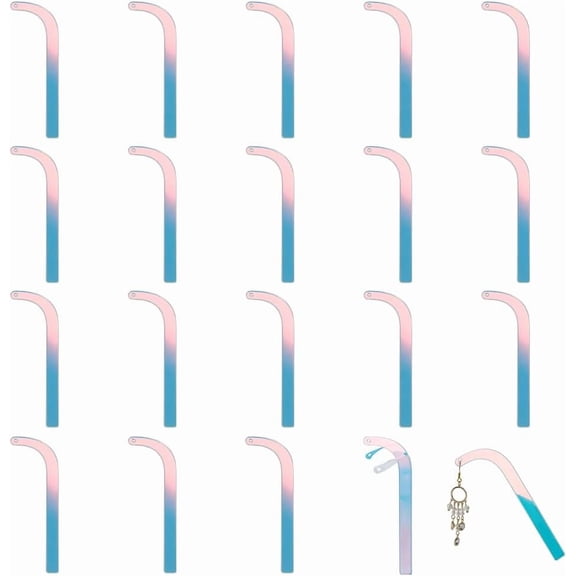 1 set 20pcs Acrylic Earring Try-On Stick Jewelry Earring Display Holder Colorful 11x3.5x0.2cm