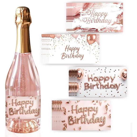 1 set 40 Sheets Heart Theme Coated Paper Adhesive Sticker Wine Bottle Adhesive Label Rectangle Word 90x50mm Paper