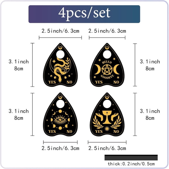 1 set 4Pcs Ball Stand Sun Moon Theme Sphere Holder Divination Sphere Wood Display Holder Moth Witch Stuff Wiccan Small Tray Altar Tarot Decor Supplies for Ball Stone 3.1x2.5In