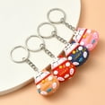 thumbnail image 1 of 1 set 4pcs PVC Cartoon Lucky Cat Pendant Keychain with Iron Open Jump Rings and Iron Keychain Ring Mixed color 9.5cm 4pcs/set, 1 of 5