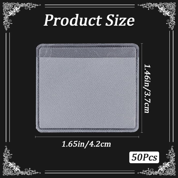 1 set 50pcs Necklace Chain Adhesive Pouches Plastic Necklace Chain Clear Pocket Jewelry Bags for Necklace Display Cards