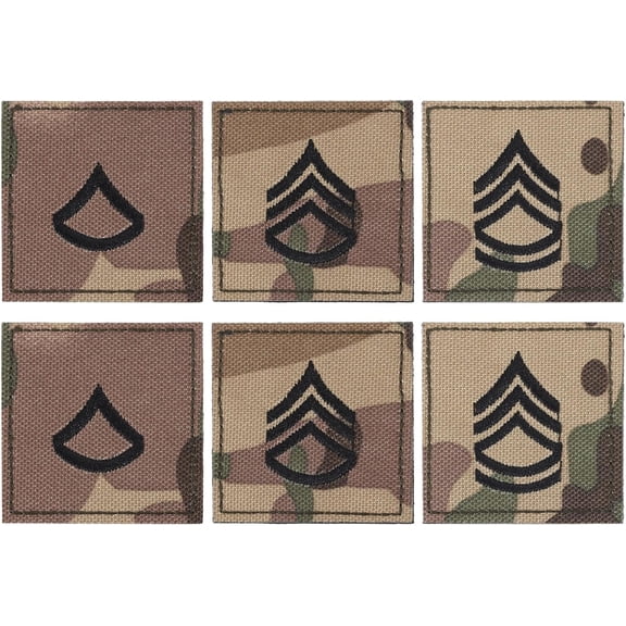 1 set 6pcs 3 styles Polyester Epaulette Camouflage Square Olive Drab 50.5x50.5x5mm 2pcs/style Polyester
