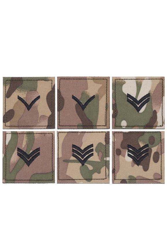 1 set 6pcs 3 styles Polyester Epaulette Camouflage Square Olive Drab 50.5x50.5x5mm 2pcs/style