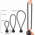 thumbnail image 1 of 1 set Ball Bungee Tie Down Cords for Tarp Canopy Shelter Wall Pipe Black 36pcs/set, 1 of 7