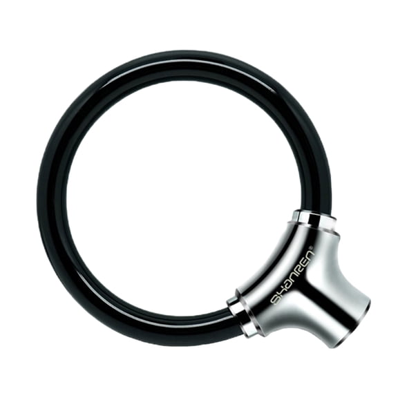 (1 set) Bicycle anti-theft lock steel cable lock portable mini small loop lock bike lock - black