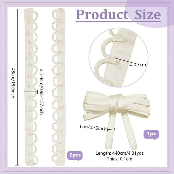 1 set Corset Back Kit 1-1.5 Inch Wide Wedding Dress Corset Kit Women's Wedding