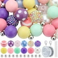 thumbnail image 1 of 1 set DIY Bracelets Jewelry Making Kit Including Round Plastic Acrylic Resin Rhinestone Beads Mixed color 8~53x0.45~20mm Hole: 1.6~3mm, 1 of 5