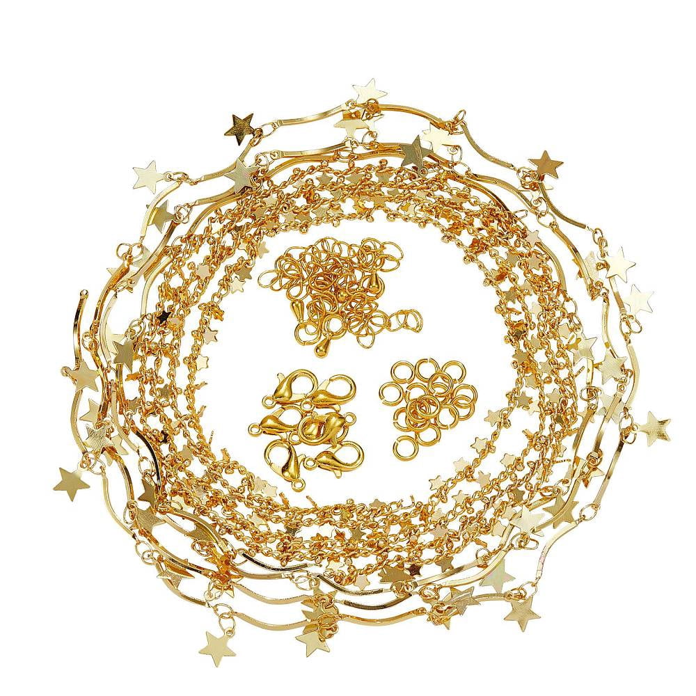 1 set DIY Chain Necklace Making Kit Including Brass Scalloped Bar ...