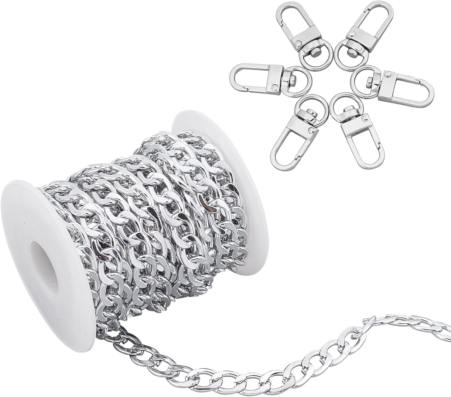 1 set DIY Chain Necklaces Making Kits Including 1 Roll Aluminium Curb ...