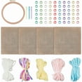 thumbnail image 1 of 1 set DIY Sewing Making Kit for Beginner include Linen Fabrics Embroidery Hoops Needles & Milk Cotton Yarn Mixed color 8~201x8~201x1~9mm, 1 of 8
