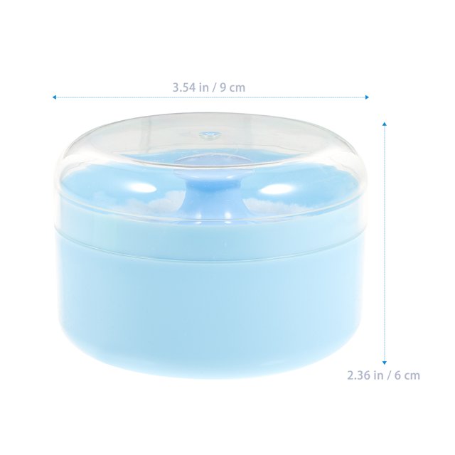 1 set Fluffy Body Powder Case Talcum Powder Puff Container Kits with