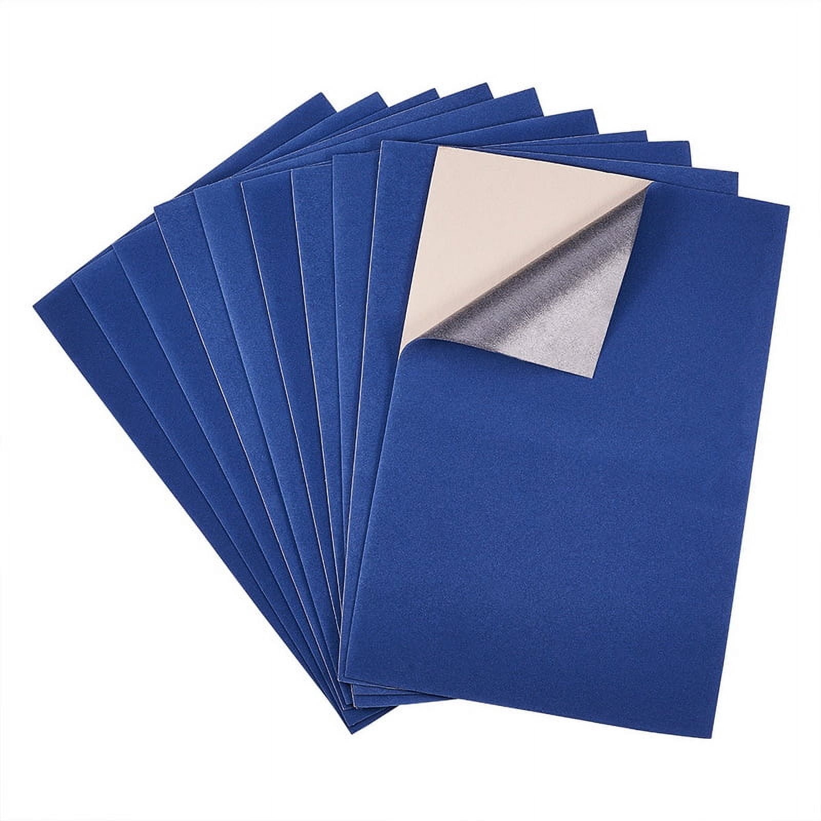 1 set Jewelry Flocking Cloth Self-adhesive Fabric Marine Blue 40x28.9~29cm 12sheets/set
