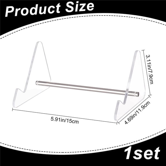 1 set Keyboard Display Stand Acrylic 1-Tier Keyboard Holder Transparent Acrylic Stand Detachable Keyboard Storage Holder with Platinum Tone Iron Findings for Keyboard Computer Tablet Picture Frame