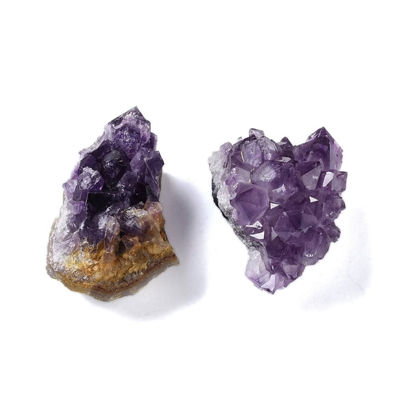 1 set Natural Amethyst Geode Cornucopia Mineral Specimen Raw Cluster Healing Home Decor Gift with Paper box 29~61x30~46x20~27mm