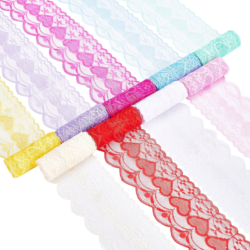 1 set Nonelastic Lace Trim with Cotton Lace Trim Ribbon Mixed color 3 inch(75mm)