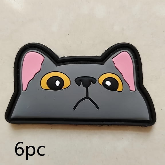 1 set of PVC tactical cat hook patch set | Animal emblem embroidered cloth patch | Funny and cute meme patch | Suitable for jackets, jeans, clothes, backpacks, handbags