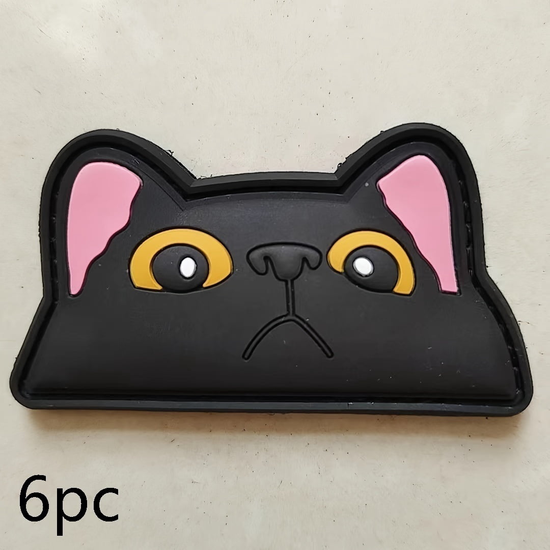 1 set of PVC tactical cat hook patch set | Animal emblem embroidered cloth patch | Funny and cute meme patch | Suitable for jackets, jeans, clothes, backpacks, handbags