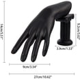 thumbnail image 1 of 1 set Resin Jewelry Bracelet Display Stands Hand & Column Black 27x9x14cm, 1 of 6