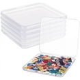 thumbnail image 1 of 1 set Transparent Plastic Bead Containers Cuboid Clear 12.5x11.5x1.15cm Plastic, 1 of 8