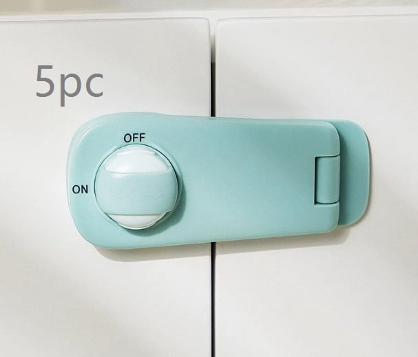 1 set of baby anti-hand pinch cabinet door locks refrigerator baby anti-opening multifunctional child locks child safety locks protective drawer buckles