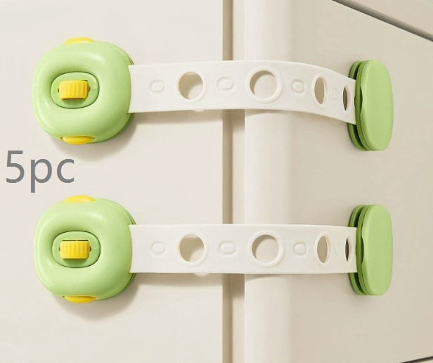 1 set of baby-proof multi-function child locks - child safety locks, protective drawer clasps, baby-proof hand pinch cabinet door locks, refrigerator locks, essential for home safety