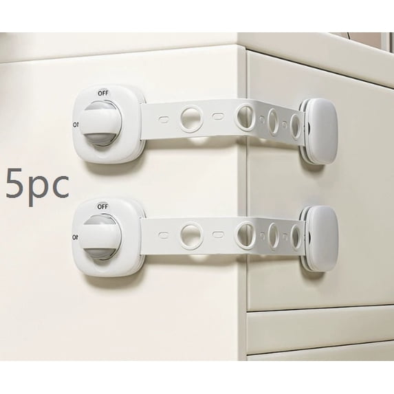1 set of baby-proof multi-function child locks - child safety locks, protective drawer clasps, baby-proof hand pinch cabinet door locks, refrigerator locks, essential for home safety