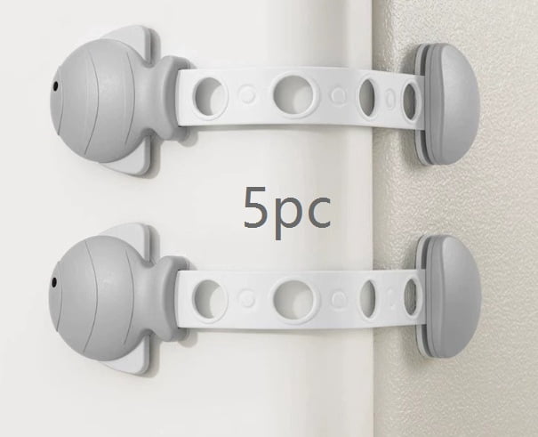 1 set of child safety locks, protective drawer buckles - baby anti-hand pinch cabinet door locks, refrigerator baby anti-opening multifunctional child locks