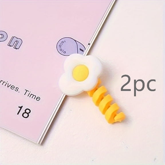 1 set of cute cartoon mobile phone data cable protectors and winders to extend the life of data cables and cartoon protective sleeves suitable for various data cables