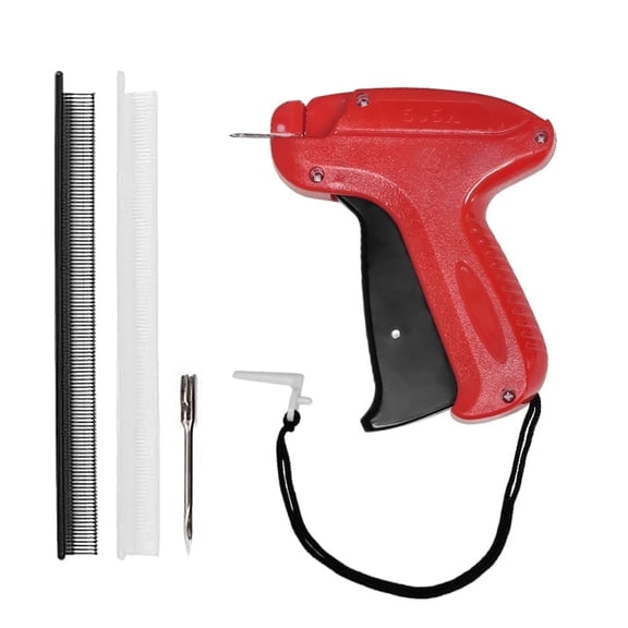 Mini Handheld Stitch Gun for Quick Clothing Repair - Portable Sewing Kit Includes 2 Needles, 1500pcs White Fasteners, 1500pcs Black Fasteners & Plastic Tag Gun