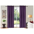 thumbnail image 1 of 1 set of 2 panels 108 inches long energy efficient lined blackout window treatment curtain drape with rod pocket R64 purple, 1 of 3